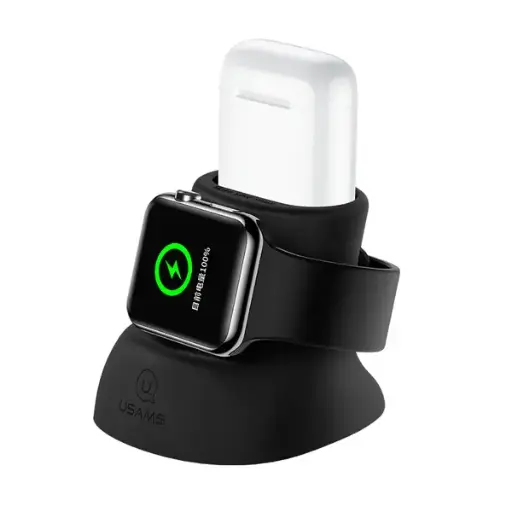 Base de silicona 2 en 1 para Apple Watch Airpods USAMS